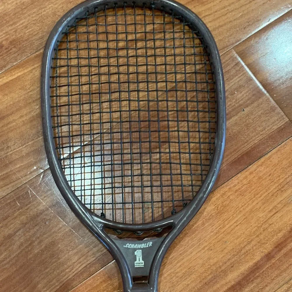 Vintage Brown Racquetball Racket - Picture 3 of 9